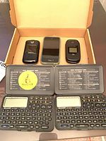 Overview of all five devices in open box