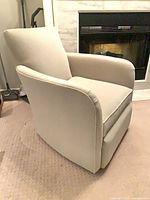 Angled left-front view of entire chair