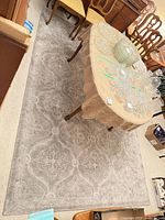 Full view of rug under dining table