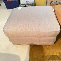 Top view of rectangular upholstered ottoman