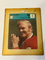 Front view of card showing Bobby Hull image and teal header