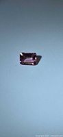 Front view of rectangular pink tourmaline