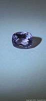 Front view of cushion cut amethyst
