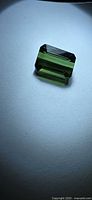 Octagon-cut green tourmaline front view