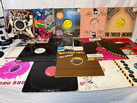 Overview of all twelve 12-inch singles laid out