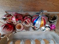 Top view of all glass ornaments in carton