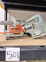 Black & Decker U-240 sander and MasterCraft 910 jig saw side by side