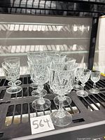 Group view of all 15 stemmed glasses