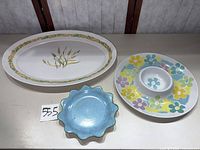 Overview of all three serving pieces