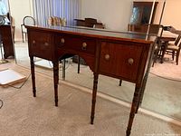 Full view of sideboard front and legs