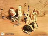 Group shot showing all six figurines