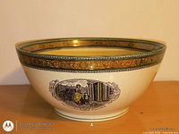 Side view showing exterior scene and decorative rim