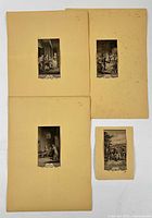 Four engravings on mats and loose sheet