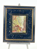 Frontal view of framed lithograph