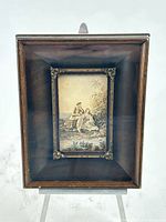 Front view of framed Baxter print in shadowbox frame