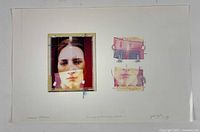 Full view of signed dye transfer photograph on sheet