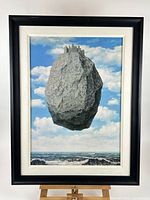 Full framed Magritte print on easel