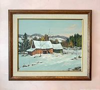 Front view of framed painting