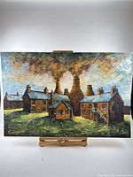 Full view of painting on easel