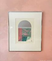 Front view of framed silkscreen artwork