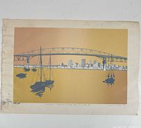 Full view of unframed silkscreen showing image area and margins