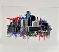 Full view of Skyline poster showing entire design and border