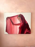 Full view of the acrylic portrait on wall