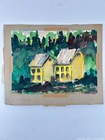 Full view of watercolor on backing board