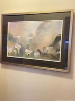 Full view of framed calla lily print