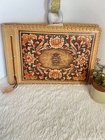 Front view of tooled leather Dubrovnik photo album