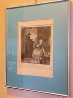 Front view of framed print showing image, mats and frame