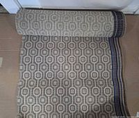 Runner unrolled to show pattern and width