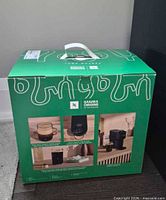 Back of retail box showing Nespresso Vertuo Pop+ Samra Origins edition images and branding