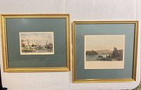 Front view of both framed prints