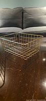 Gold wire storage basket, gold-tone metal wire construction