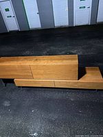 Front angled view showing entire two-tier console