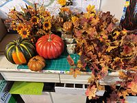 Group shot of all fall décor items on table