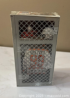 Front view of sealed Upper Deck locker box