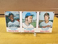 Front view of entire 3-card uncut strip