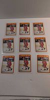 Nine Sergei Fedorov Central Red Army cards laid out in three-by-three grid