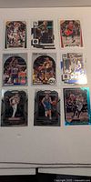 Nine NBA cards laid out 3×3