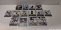 All 15 Sidney Crosby Phenomenal Beginning cards laid out in three rows