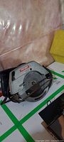 Front view showing Craftsman circular saw with blade installed