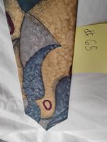 Front blade of patterned silk tie