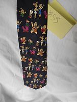 Full view of The Flintstones patterned necktie front