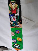 Full view of necktie showing main character graphics