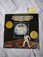 Front cover of Saturday Night Fever soundtrack showing title and artists