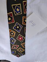 Full length of patterned Hugo Boss tie