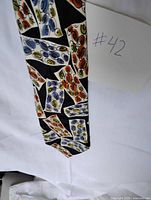 Full view of patterned tie front