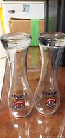 Two Erdinger Weissbier tall beer glasses